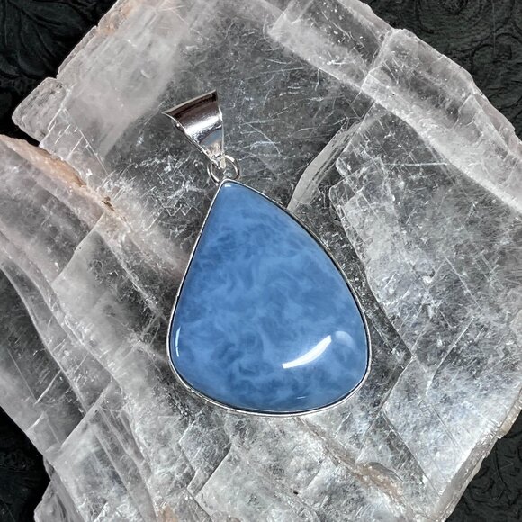 Common Blue Opal Pendant Crystal Stone Jewelry - Picture 8 of 8